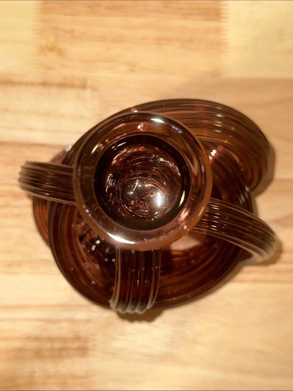 Anthropologie Kelly Twist Glass Candlestick Holder Sculptural Art Glass - Picture 8 of 9